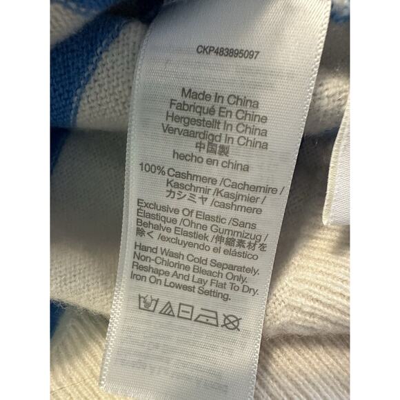 NWT Madewell Womens (Re)sponsible Cashmere Sweater Medium Oversized Striped - Picture 14 of 14